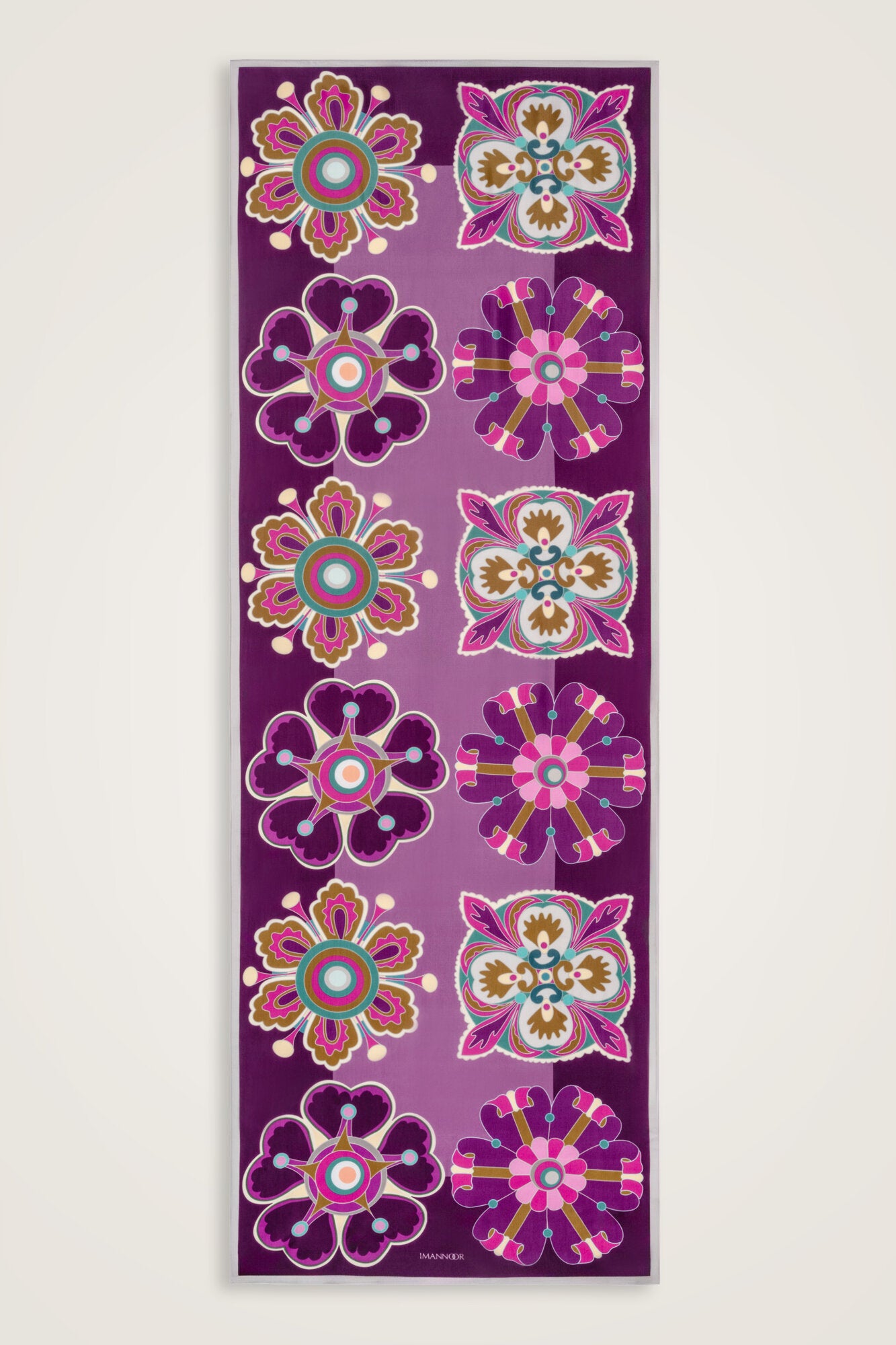 Nilüfer Mürdüm Floş Viskon Şal 70x210