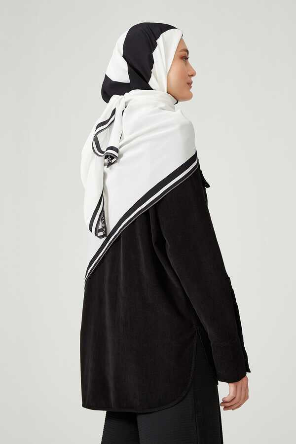 Noor Beyaz İpek Eşarp 140x140