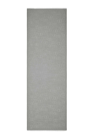 Noor Gri Jakarlı İpek Şal 70x200