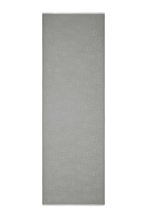 Noor Gri Jakarlı İpek Şal 70x200