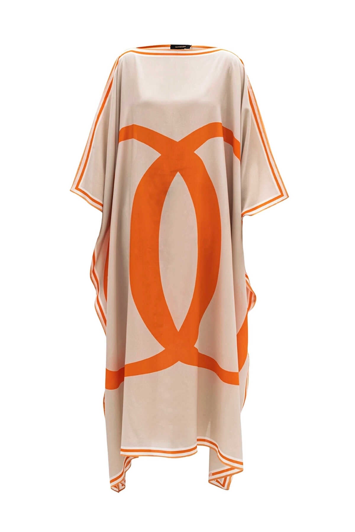 Noor Kısa Bej İpek Kaftan