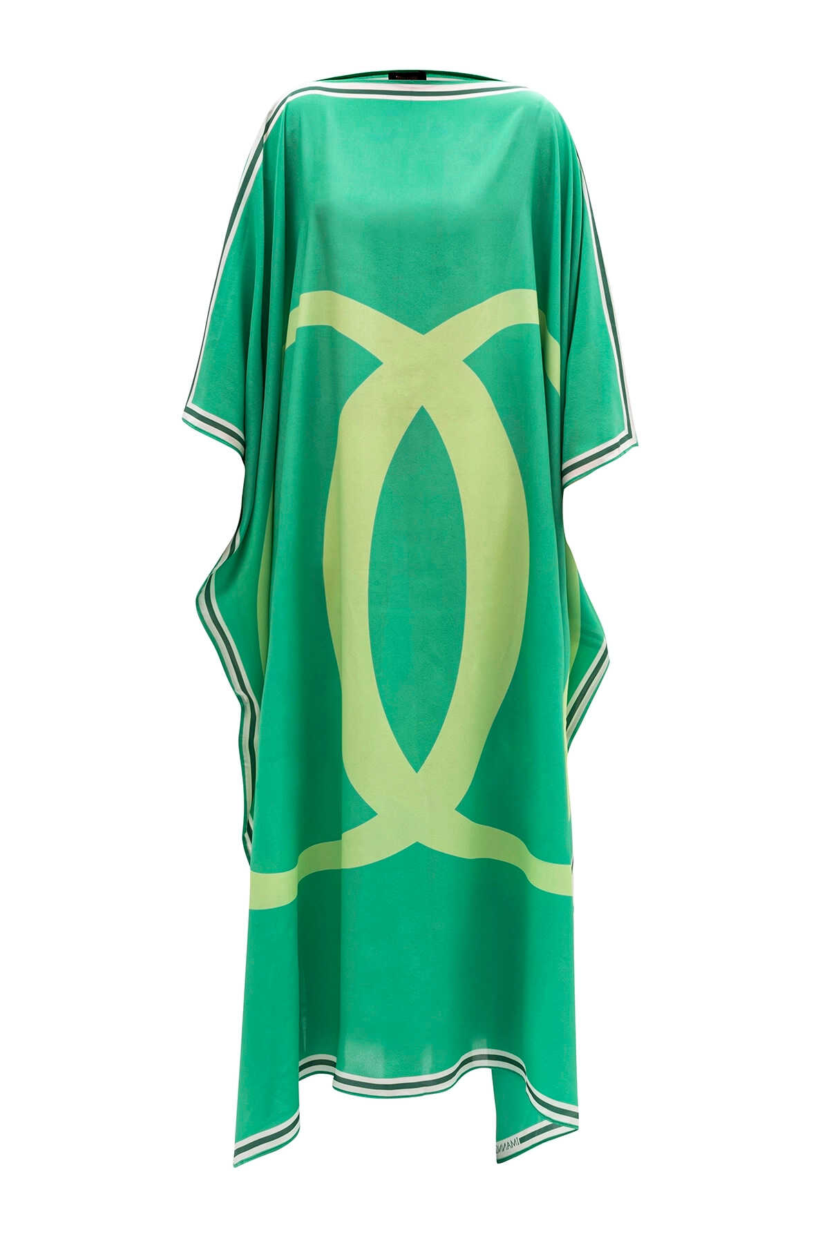 Noor Kısa Yeşil İpek Kaftan