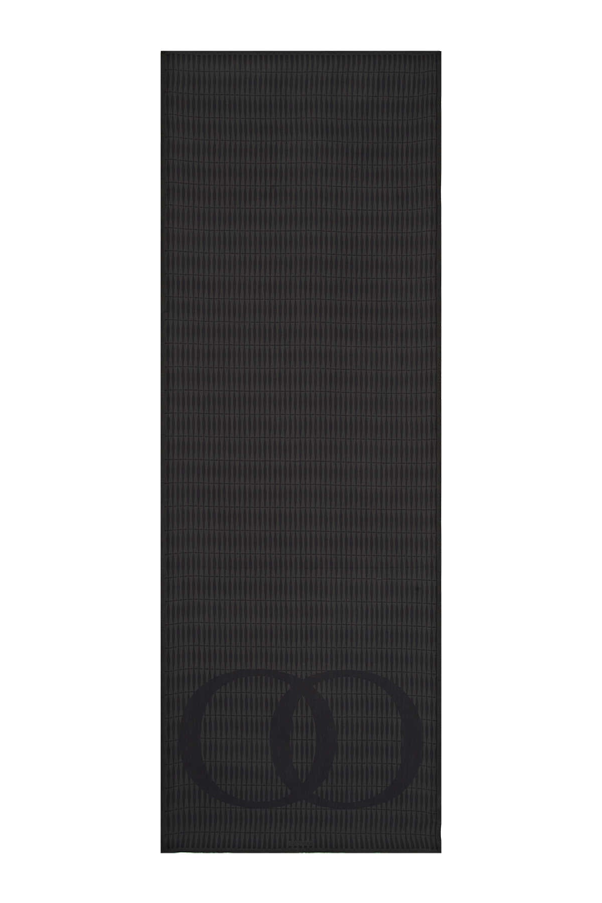 Noor Logo Antrasit Floş Viskon Şal 70x210