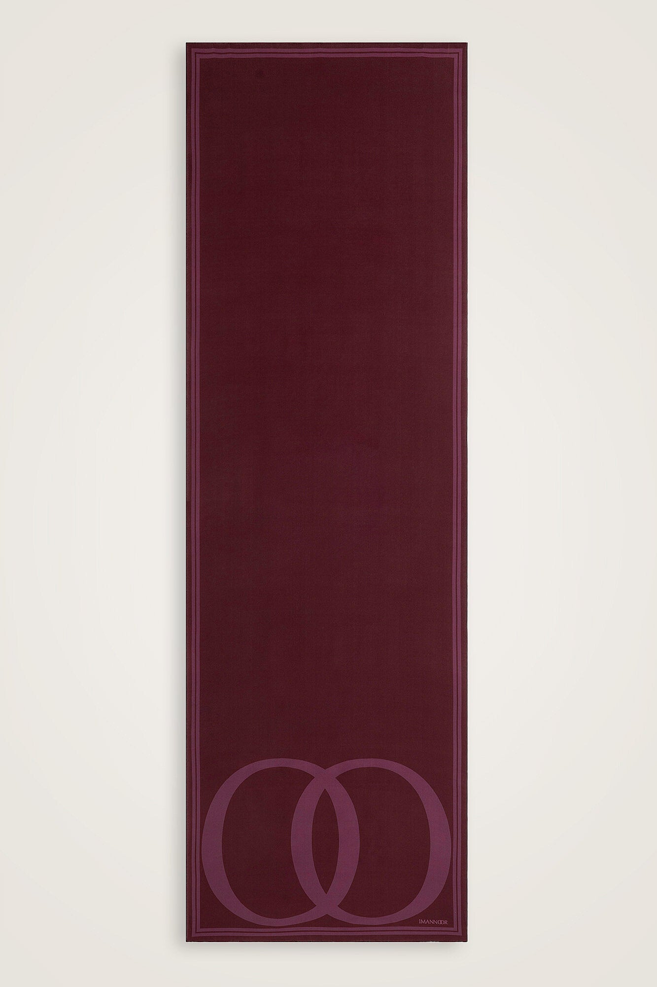 Noor Logo Bordo Krep İpek Şal 70x210