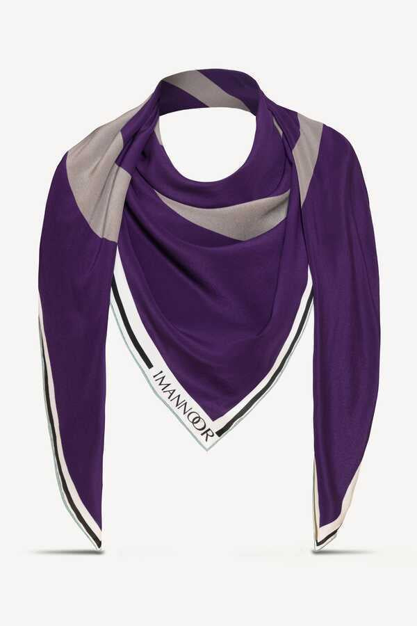 Noor Mor İpek Eşarp 130x130