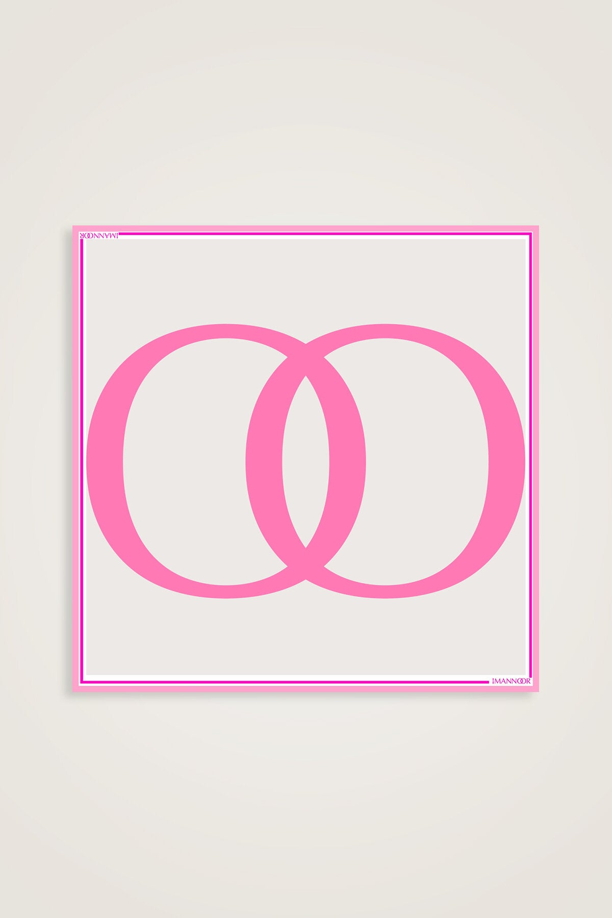 Noor Pembe Tivil İpek Eşarp 90x90