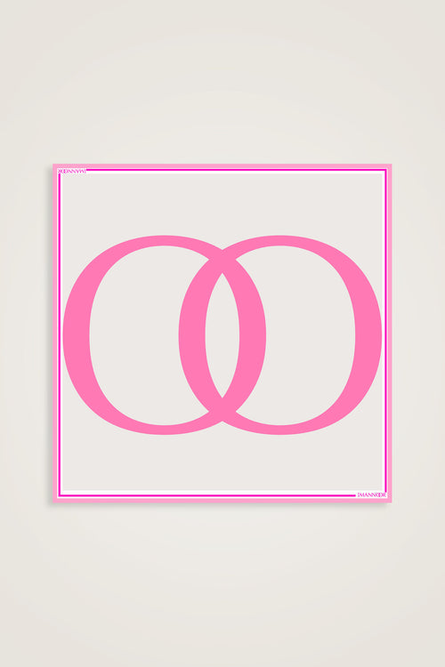 Noor Pembe Tivil İpek Eşarp 90x90