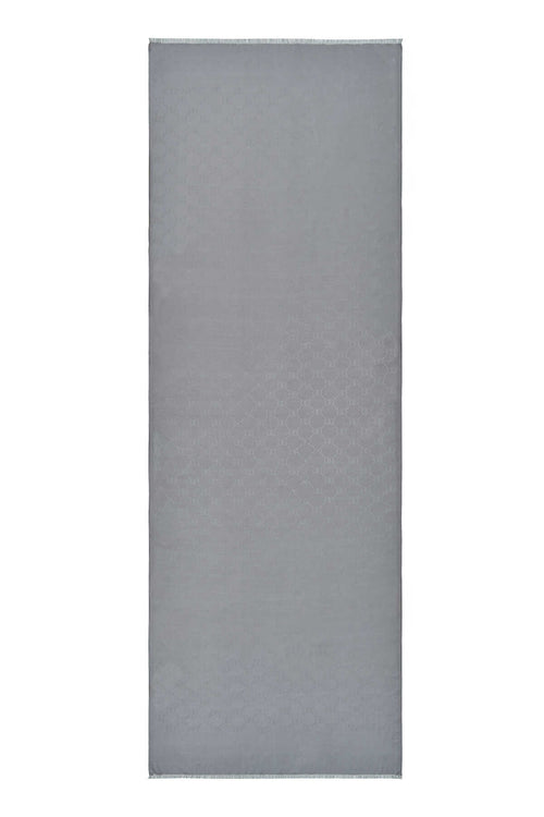 Noor Petek Gümüş Jakarlı İpek Şal 70x200