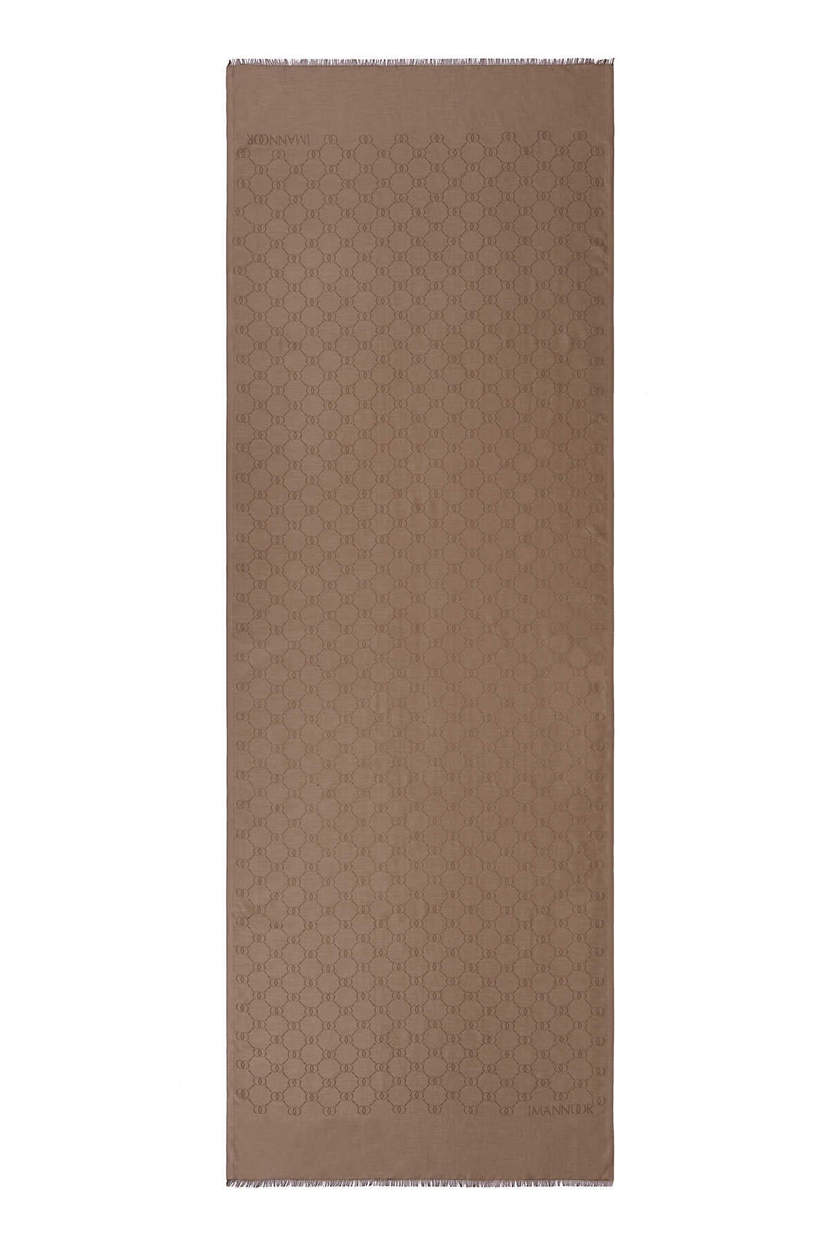 Noor Petek Vizon Jakarlı İpek Şal 70x200