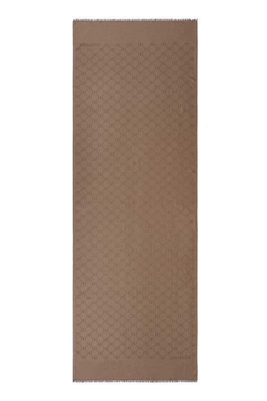 Noor Petek Vizon Jakarlı İpek Şal 70x200