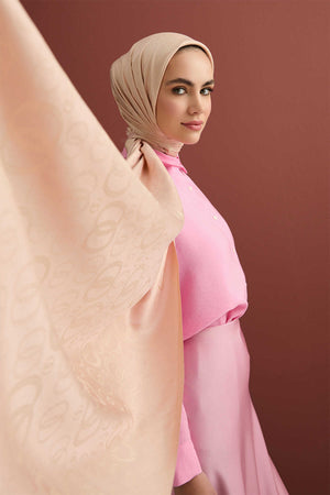 Noor Somon Jakarlı İpek Şal 70x200