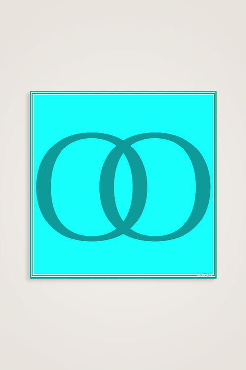 Noor Turkuaz Tivil İpek Eşarp 90x90