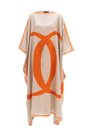 Noor Uzun Bej İpek Kaftan