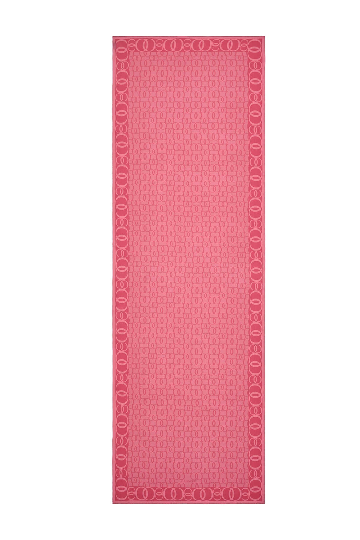 Noor Yolu Pembe Krep İpek Şal 70x210