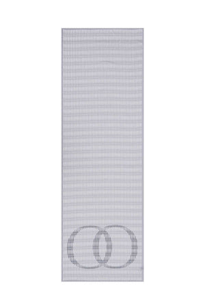 Noor Logo Açık Gri Floş Viskon Şal 70x210