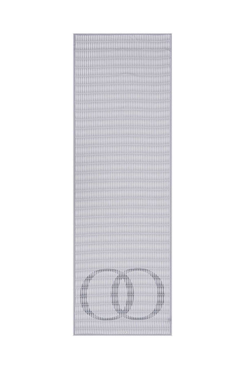 Noor Logo Açık Gri Floş Viskon Şal 70x210