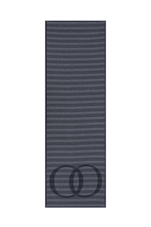 Noor Logo Gri Floş Viskon Şal 70x210