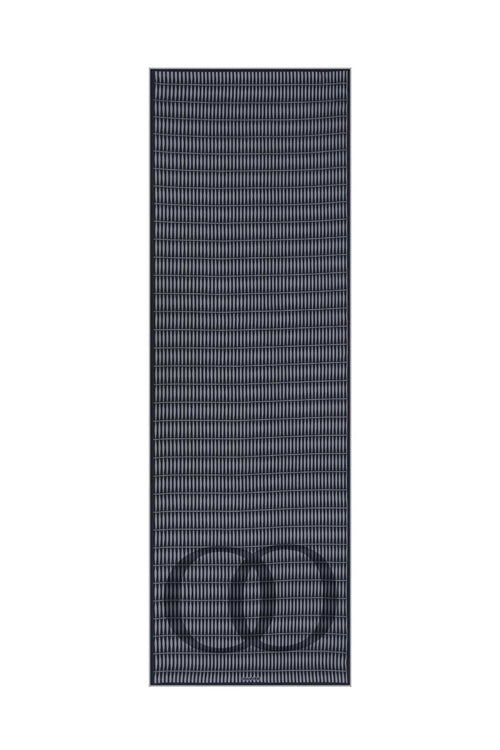 Noor Logo Gri Floş Viskon Şal 70x210