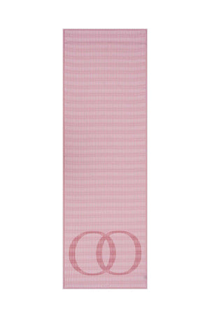 Noor Logo Pembe Floş Viskon Şal 70x210