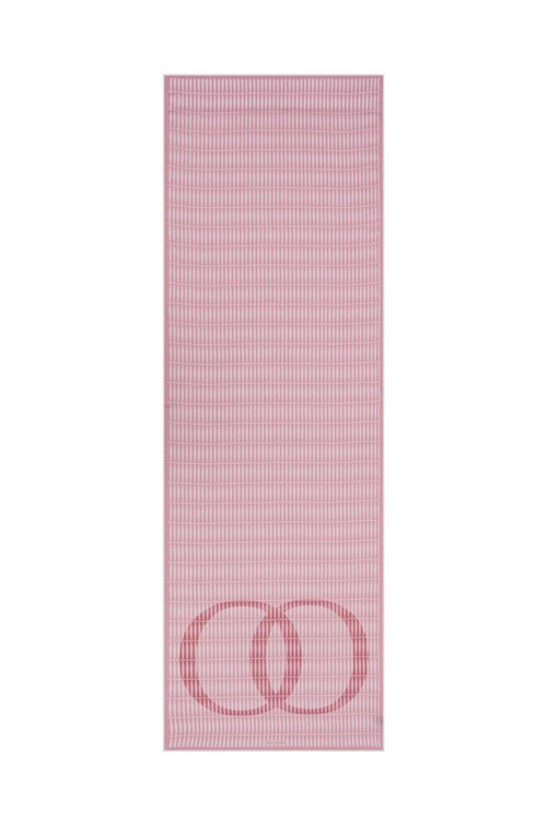 Noor Logo Pembe Floş Viskon Şal 70x210