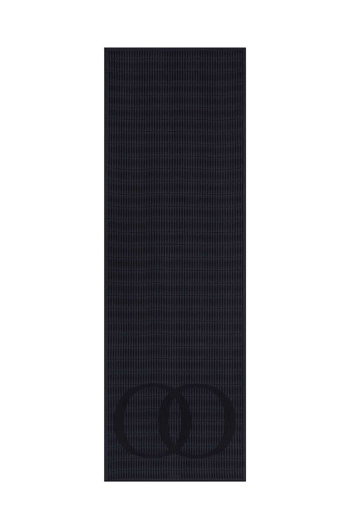 Noor Logo Siyah Floş Viskon Şal 70x210
