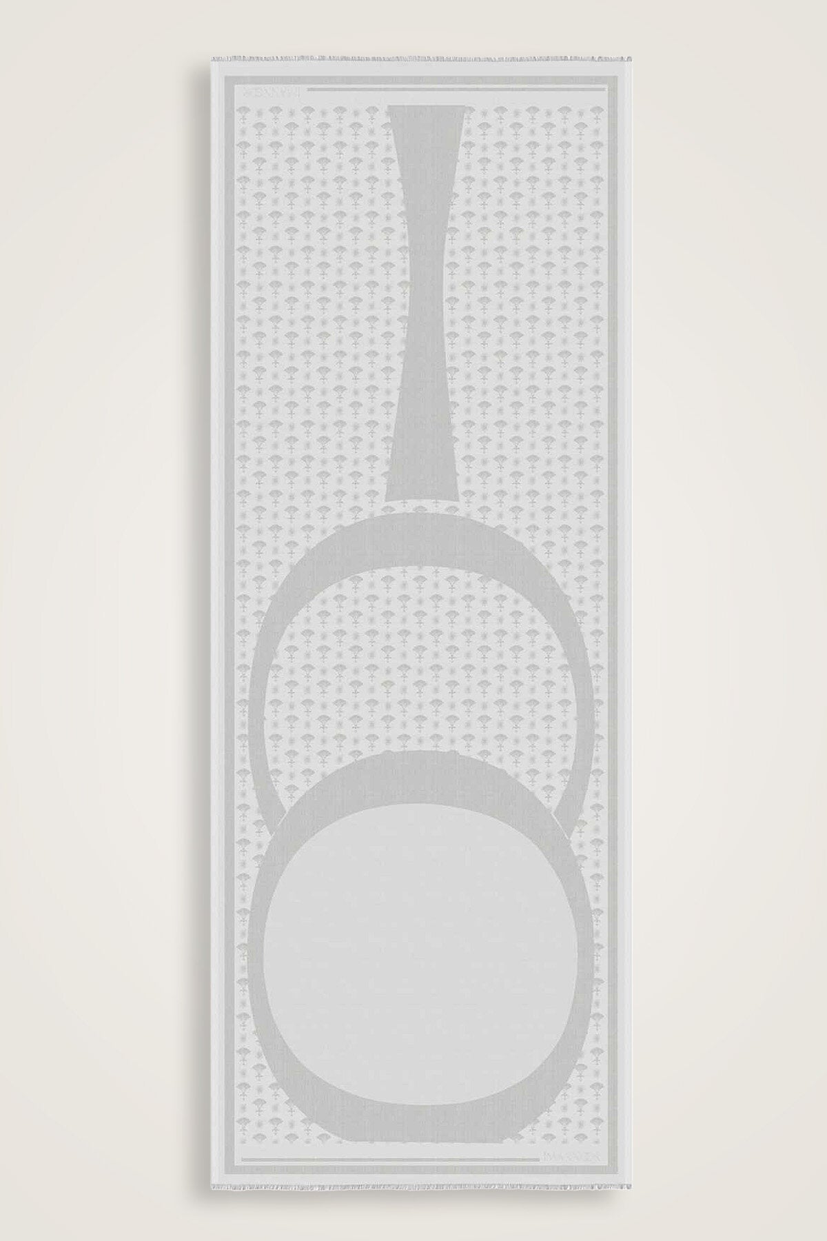OO Monogram Antrasit İpek Şal 70x200