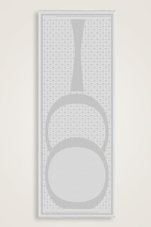 OO Monogram Antrasit İpek Şal 70x200