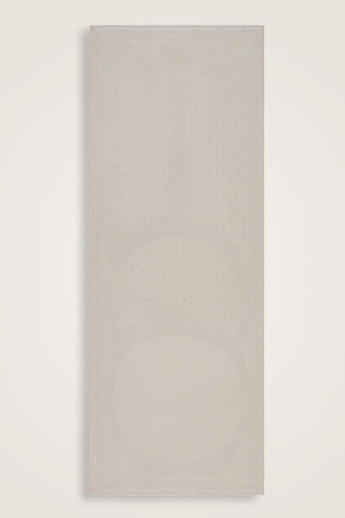OO Monogram Bej İpek Şal 70x200