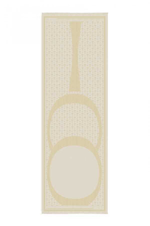 OO Monogram Natural/Krem İpek Şal 68x200