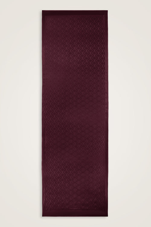 Oryantal Zincir Bordo Pamuk İpek Şal 70x200