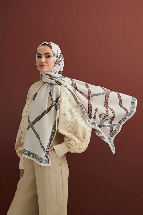 Paket Krem Floş Viskon Şal 70x210