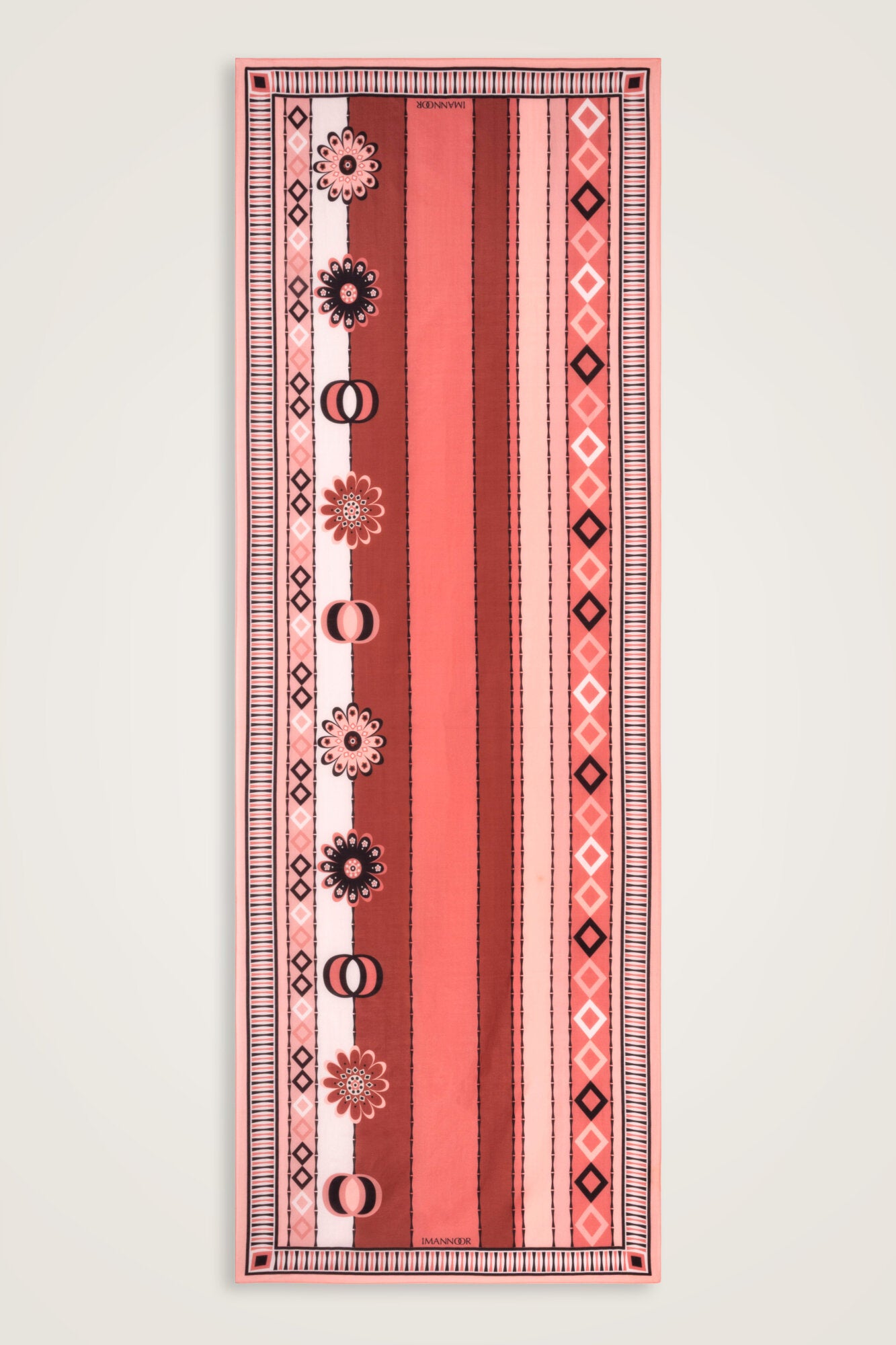 Papatya Noor Şeftali Pamuk Floş Şal 70x210