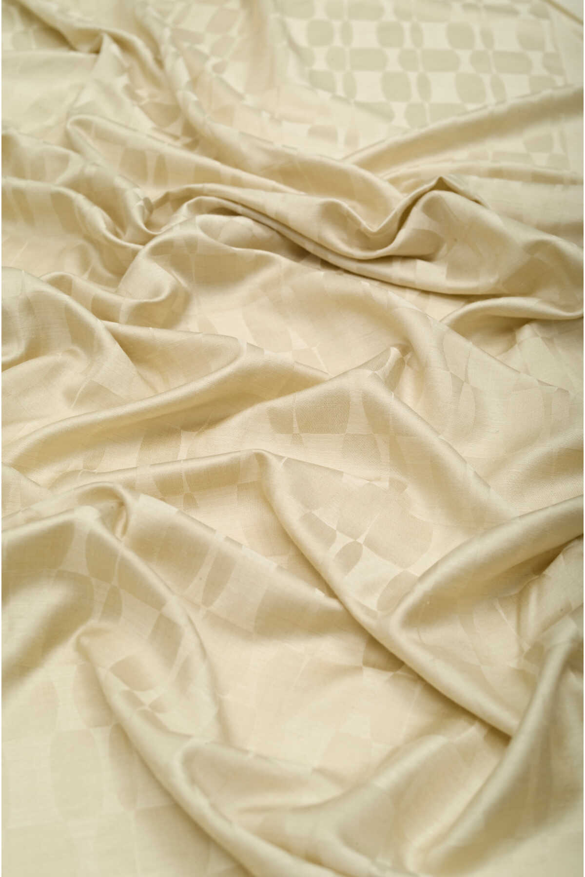 Petek Monogram Taş Rengi Kaşmir İpek Şal 70x210