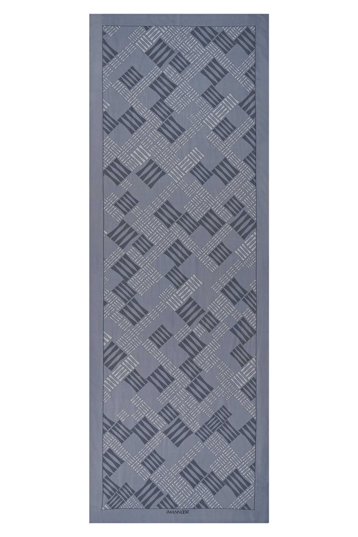 Piyano Gri Floş Viskon Şal 70x200