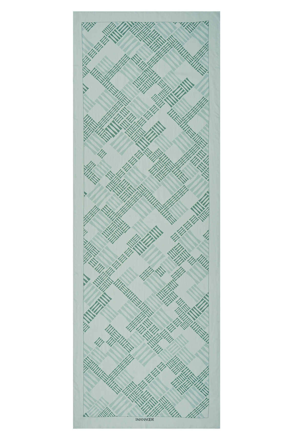 Piyano Turkuaz Floş Viskon Şal 70x200