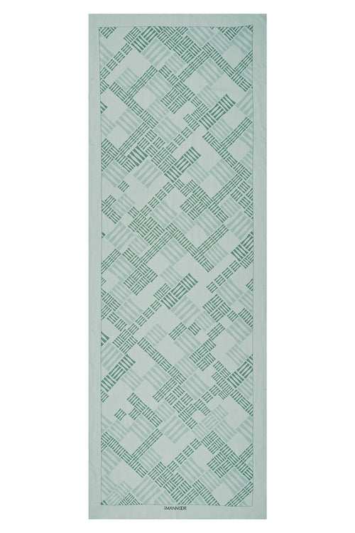Piyano Turkuaz Floş Viskon Şal 70x200