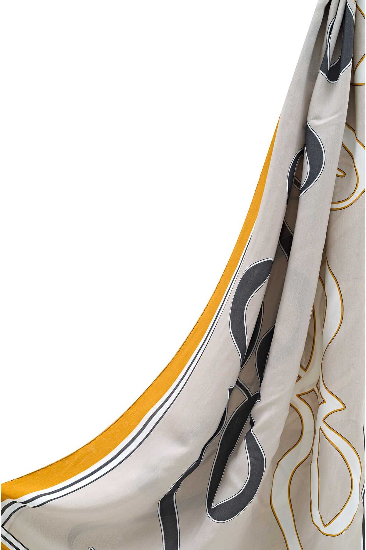 Sadakat Bej Flosh Viskon Şal 70x210