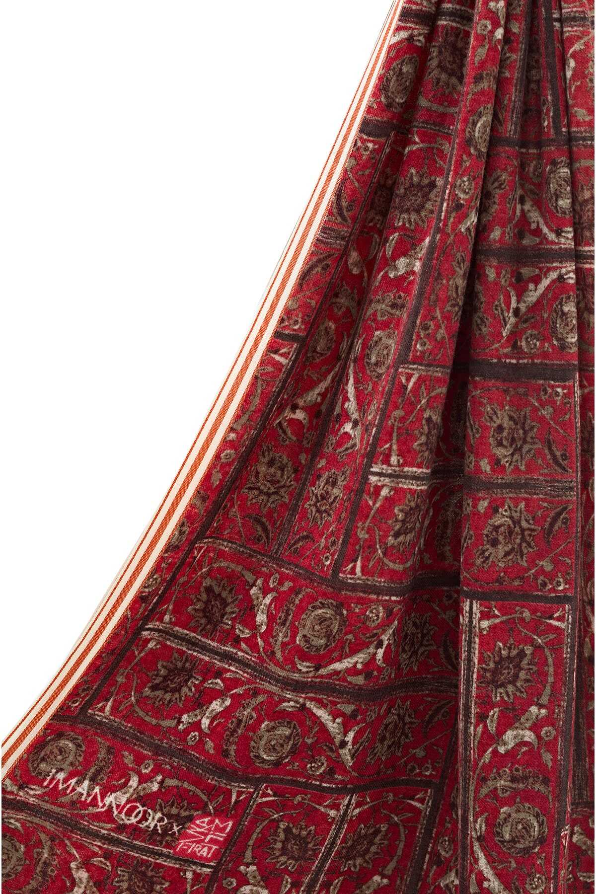Şadırvan Kırmızı Yün Şal 70x210
