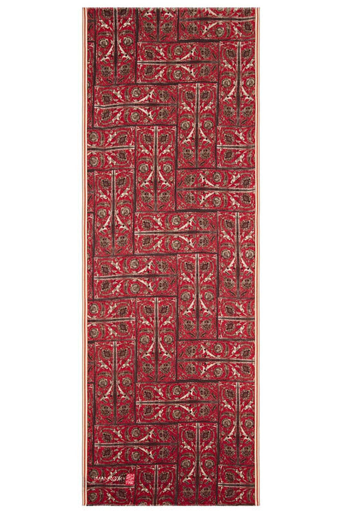 Şadırvan Kırmızı Yün Şal 70x210