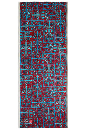 Şadırvan Turkuaz Yün Şal 70x210