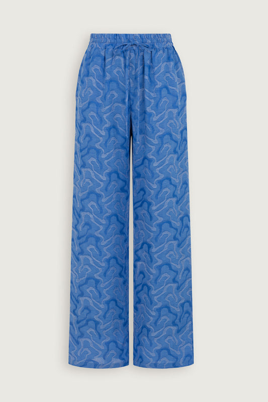 Saks Keten Jakar Pantolon