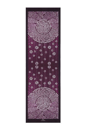 Samanyolu Mor Saten İpek Şal 70x220
