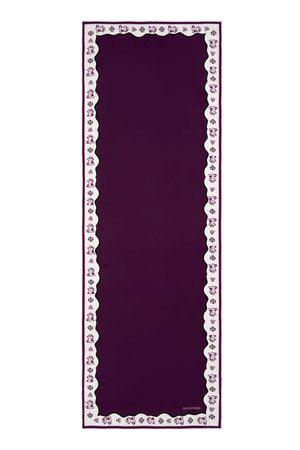 Şelale Mürdüm Krep İpek Şal 70x200