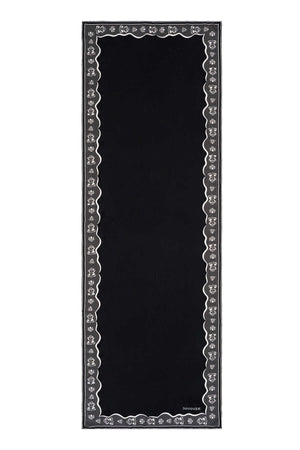 Şelale Siyah Krep İpek Şal 70x200
