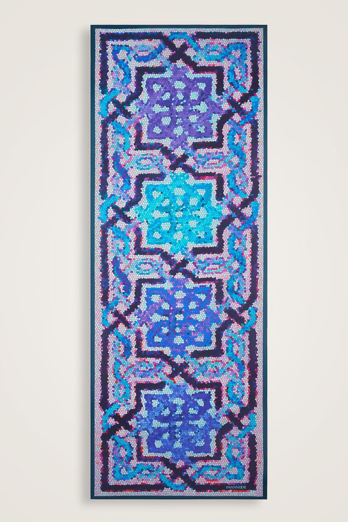 Selçuk Güneşi Mor-Mavi Pamuk Şal 70x210