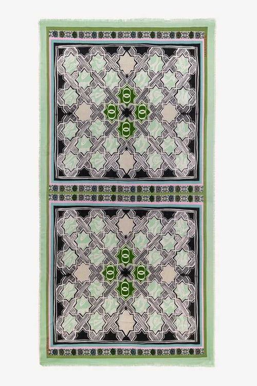Selçuk Yıldızı Açık Pembe Kaşmir İpek Şal 100x200