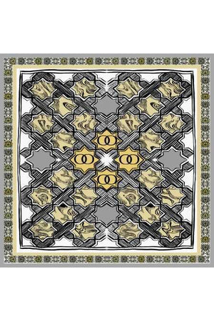 Selçuk Yıldızı Altın Tivil İpek Eşarp 90x90