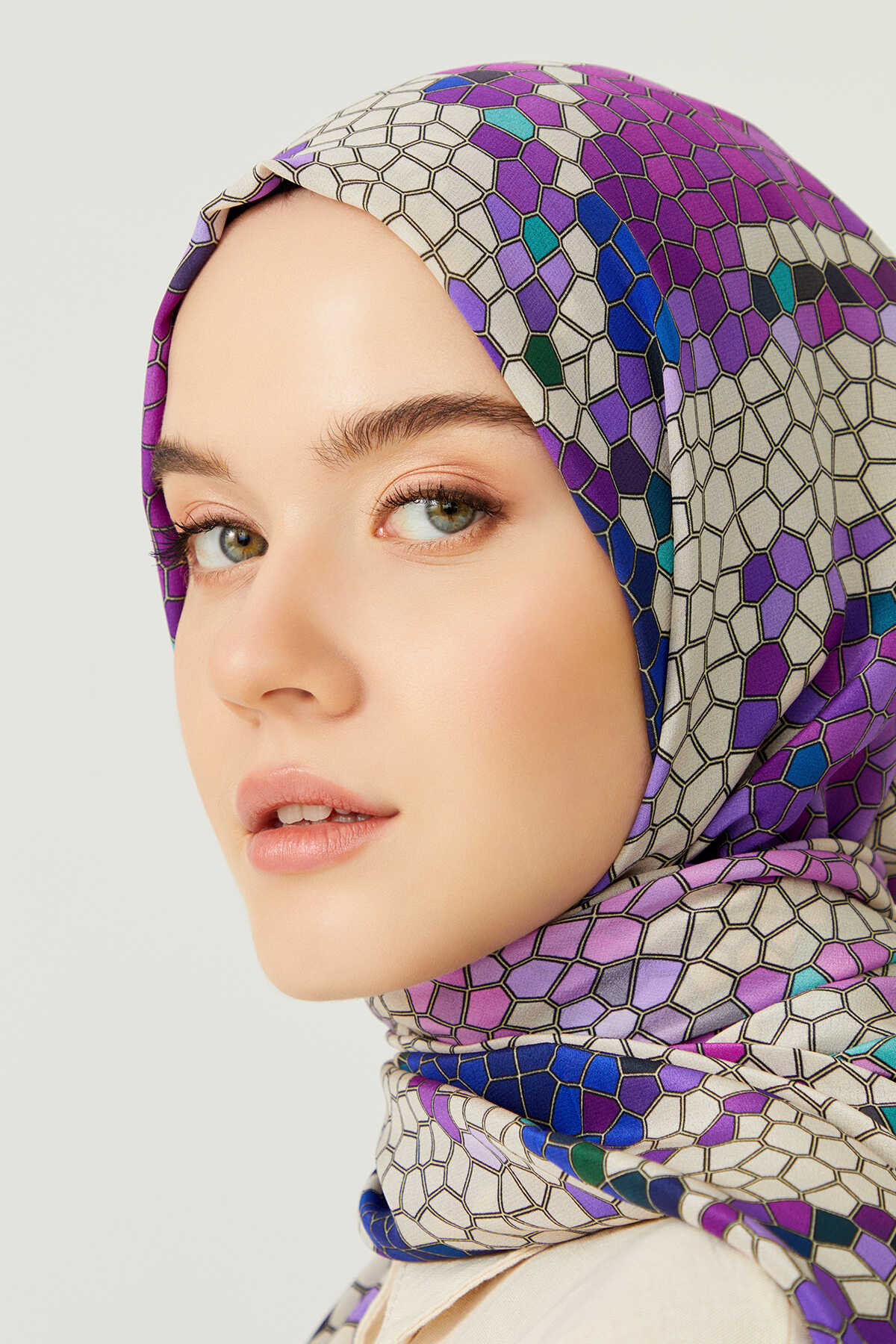 Selçuklu Dönencesi Pembe İpek Eşarp 130x130
