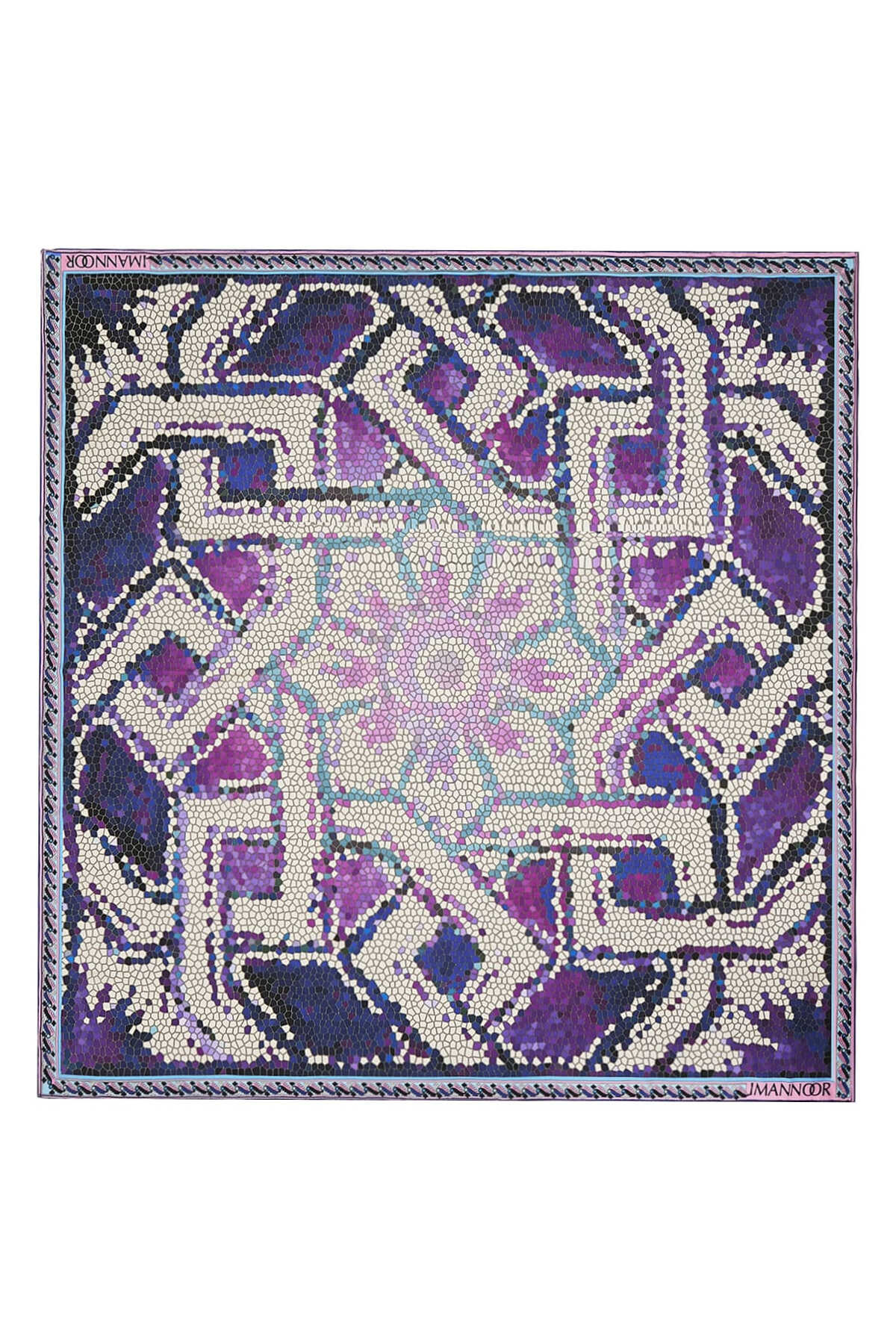 Selçuklu Dönencesi Pembe İpek Eşarp 130x130