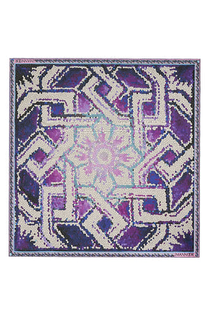 Selçuklu Dönencesi Pembe İpek Eşarp 130x130